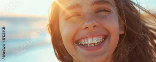 Cheerful Smiling Teen with ...