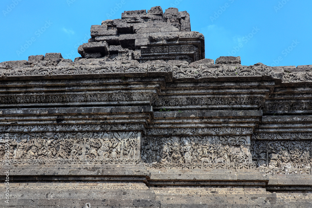 intricate reliefs at Jago Temple, capturing the artistry and cultural significance of this historic site, perfect for educational and creative projects intricate reliefs at Jago Temple, capturing the artistry and cultural significance of this historic site, perfect for educational and creative projects