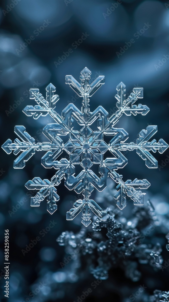 Snowflake photograph of a snowflake with a dark background Snowflake photograph of a snowflake with a dark background