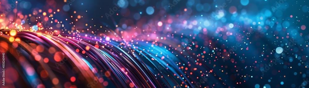 Fototapeta premium Abstract colorful background with glowing lights and textures.