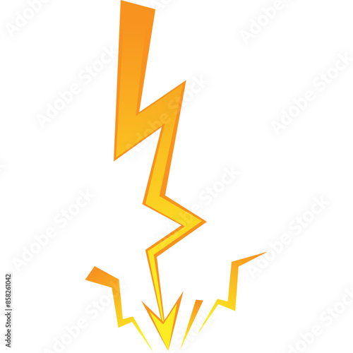 Gold lightning Illustration