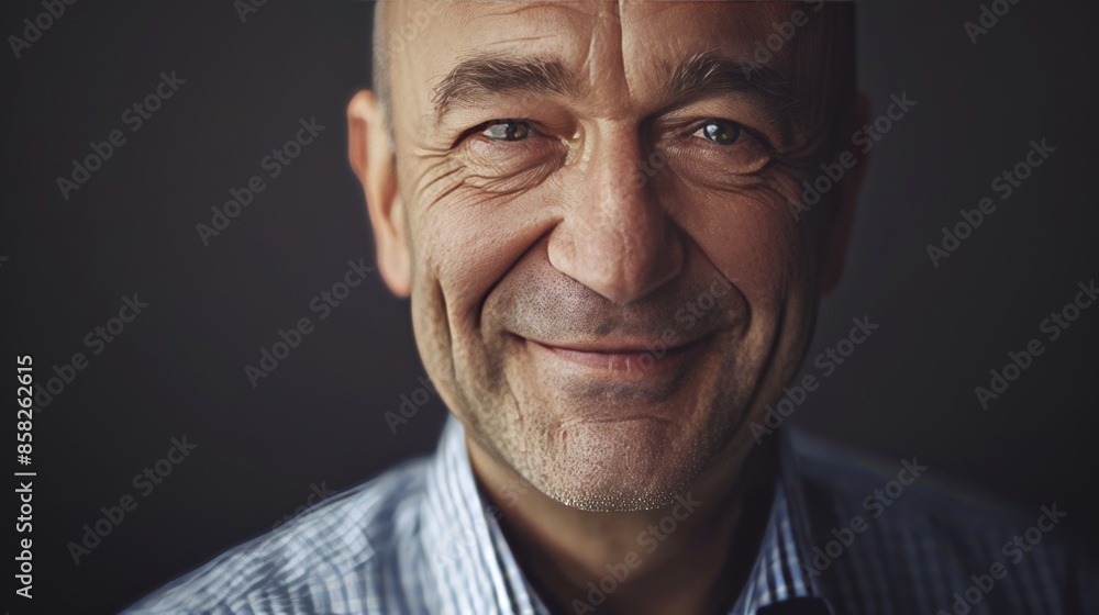 Detailed 40 year old businessman portrait with direct gaze, subtle lighting and lifelike quality Detailed 40 year old businessman portrait with direct gaze, subtle lighting and lifelike quality