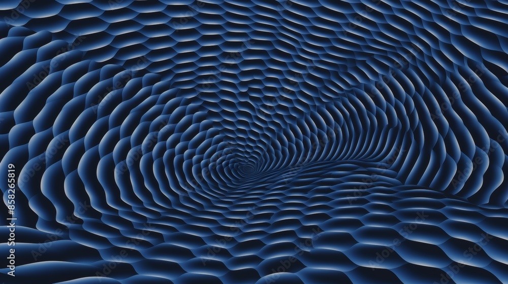 A mesmerizing optical illusion of circles that appear to warp and distort, creating a mind-bending seamless grid on a dark blue background. A mesmerizing optical illusion of circles that appear to warp and distort, creating a mind-bending seamless grid on a dark blue background.