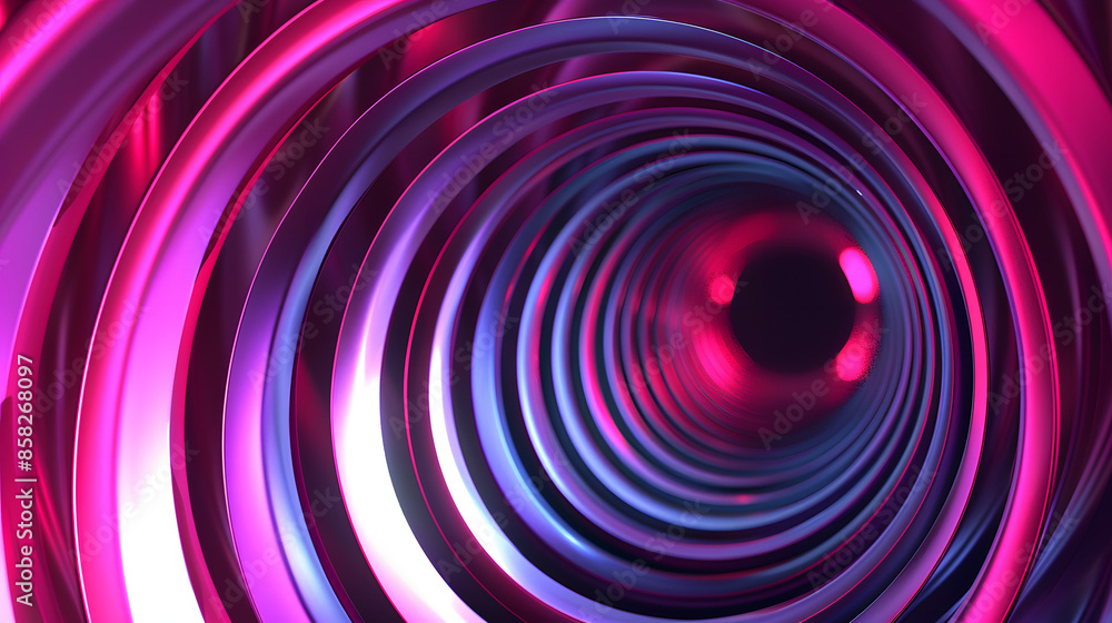 Abstract purple neon light circle lines background Abstract purple neon light circle lines background