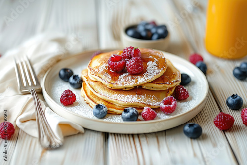 Stack of Pancakes with Berr...