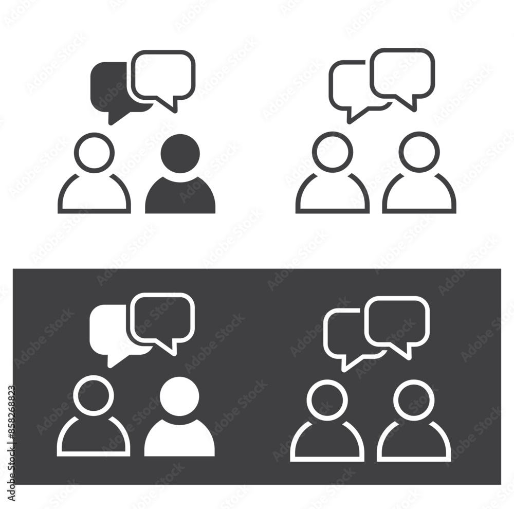 Speaking of people, the chat icon, stock, vector.