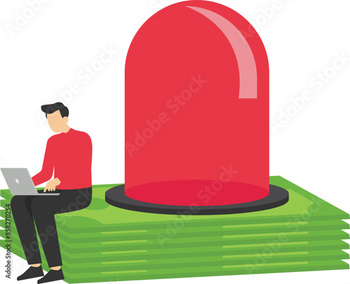emergency fund. save money for sudden or urgent situations or circumstances. spare money. problems and finances. concept illustration design. design elements for websites, landing pages, posters

