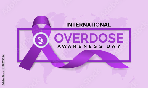 Overdose awareness day is observed every year on August 31. Banner poster, flyer and background design. vector illustration
