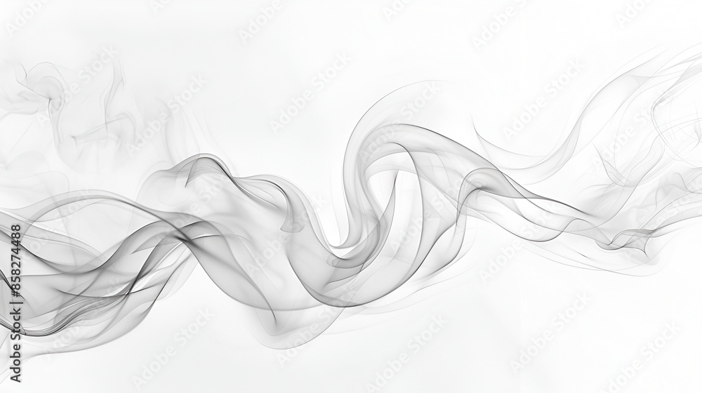Black smoke abstract on white background, illustration of white and black background, Smoke background, Abstract smoke on white background Black smoke abstract on white background, illustration of white and black background, Smoke background, Abstract smoke on white background