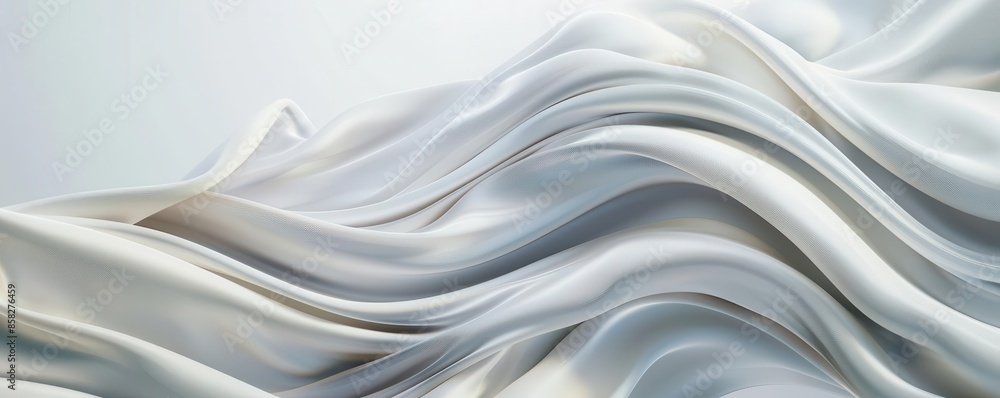 Abstract white fabric waves background. Abstract white fabric waves background.
