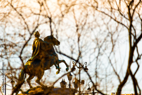 Bronze Horseman on Senate Square. Saint Petersburg. Russia