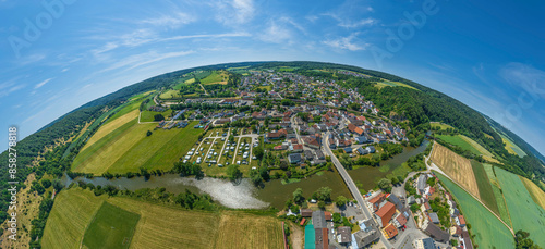 Das Altmühltal rund um Dollnstein in Oberbayern im Luftbild photo