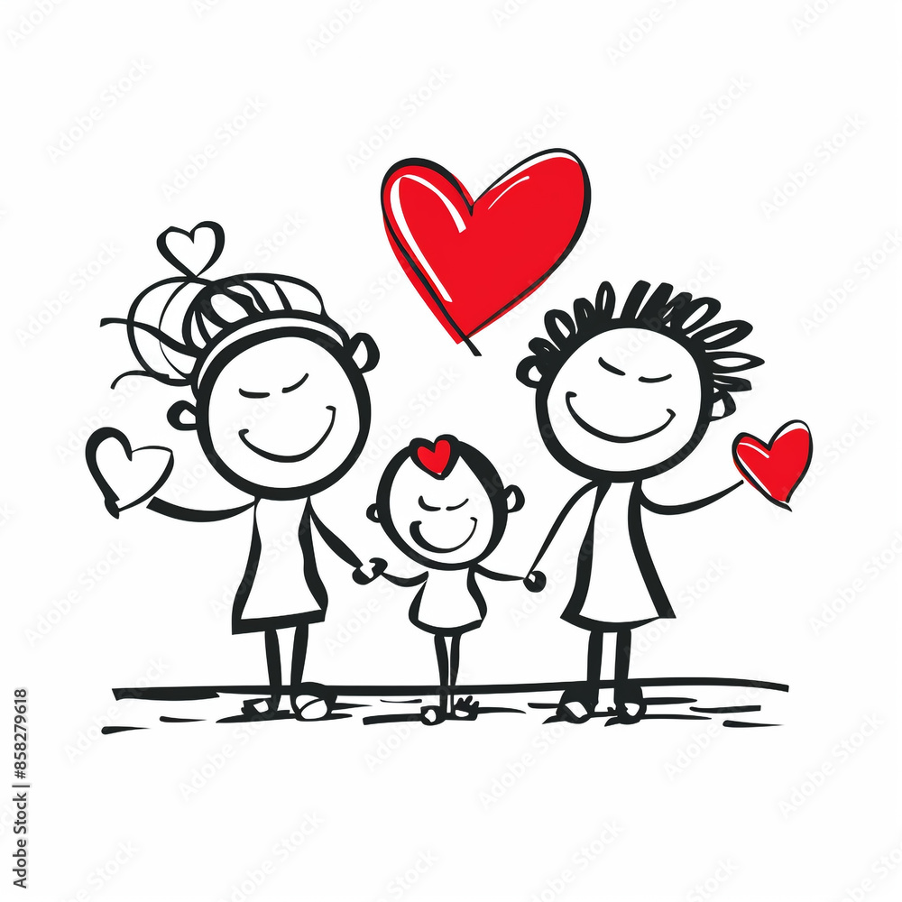 An image of a happy family full of love. There is a heart symbol that represents a loving and caring atmosphere
An image of a happy family full of love. There is a heart symbol that represents a loving and caring atmosphere