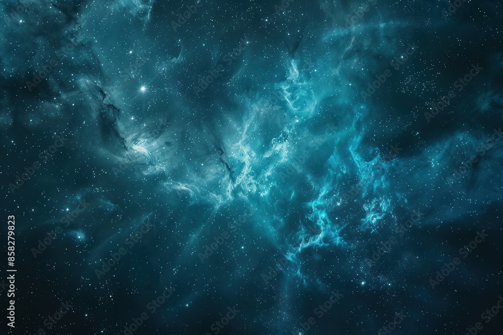 Fototapeta premium Beautiful empty space background: stunning galaxies, nebulae, and stars in the celestial realm, true universe wallpaper