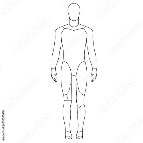 Body single line Icon vector design outline.