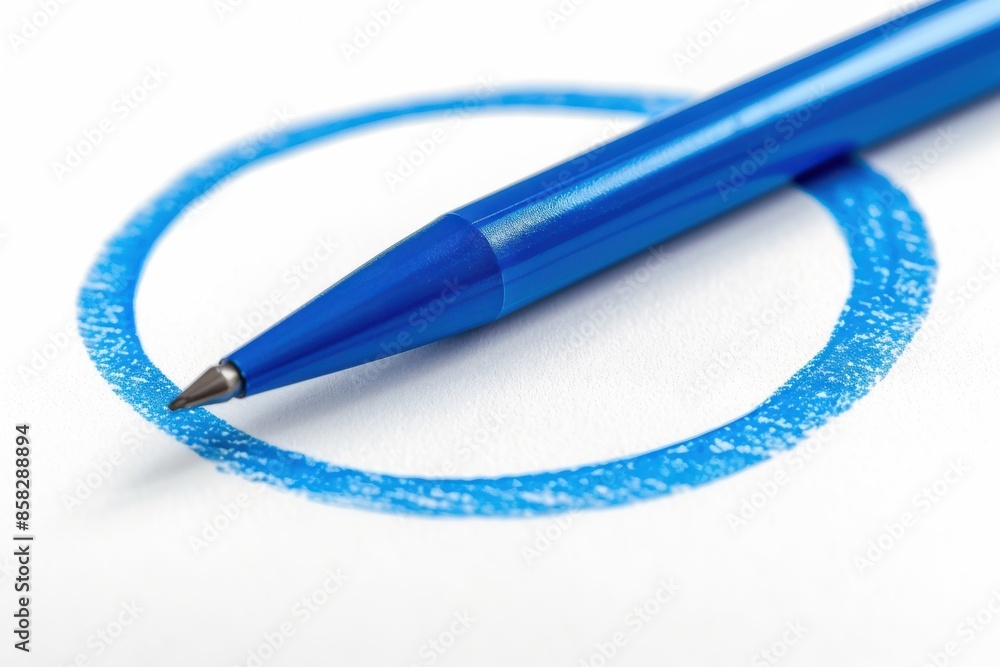 Circle Pen Draw Concept. Border Brush Check Curve Circling Isolated 3D Illustration. Circle Pen Draw Concept. Border Brush Check Curve Circling Isolated 3D Illustration.