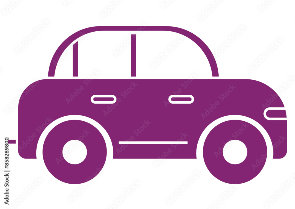 Sleek Car Icon Vector Flat Designs, Ideal for Various Applications, Isolated on White Background Sleek Car Icon Vector Flat Designs, Ideal for Various Applications, Isolated on White Background