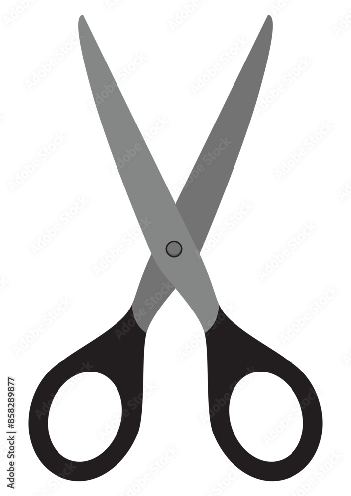Scissors Vector Flat Design, Ideal for Various Applications, Isolated on White Background Scissors Vector Flat Design, Ideal for Various Applications, Isolated on White Background
