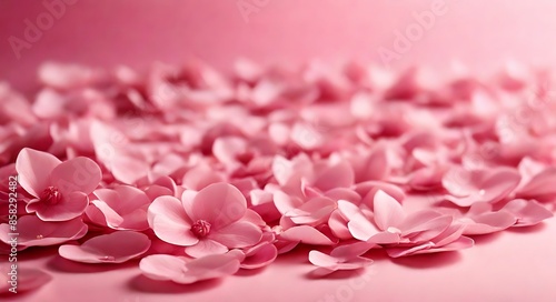 Dreamy pink petals on a pink background 