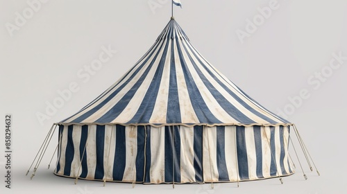 A classic circus tent made of canvas. photo