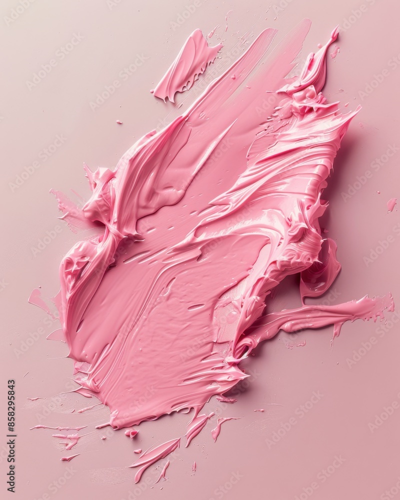 Pink Cream Smear. Make-up Liquid for Skincare with Smudged Facial Isolated Background Pink Cream Smear. Make-up Liquid for Skincare with Smudged Facial Isolated Background
