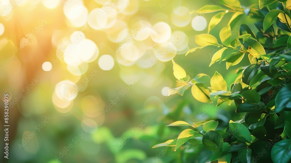 Colorful blurred background with sunlight green foliage and copy space Colorful blurred background with sunlight green foliage and copy space