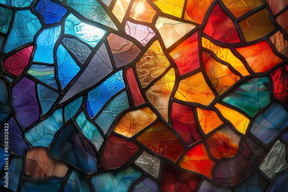 A Mosaic of Colors in Stained Glass A Mosaic of Colors in Stained Glass