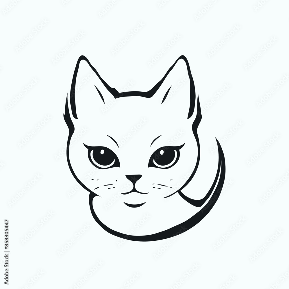 A cute cat vector image A cute cat vector image