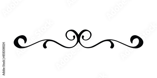 Vintage decorative element. Hand drawn vector illustration for design and decoration. Vintage dividers, frames, swashes and flourishes.