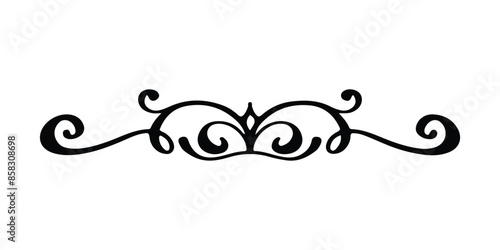 Vintage decorative element. Hand drawn vector illustration for design and decoration. Vintage dividers, frames, swashes and flourishes.