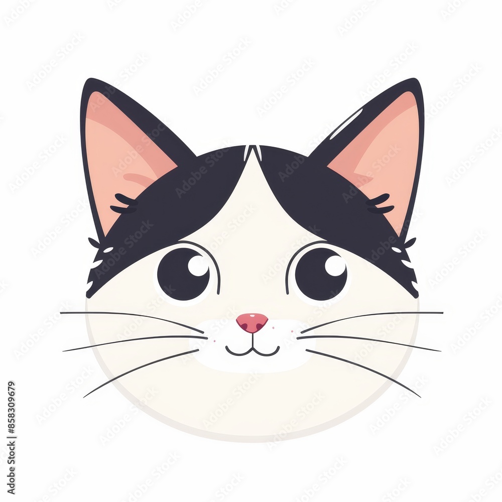 The logo looks like a sad cat with a sad face. The silhouette of a kitten is cute and cartoonish. The baby kitty looks happy and cute. Happy Valentines Day. Modern image. Simple design. White The logo looks like a sad cat with a sad face. The silhouette of a kitten is cute and cartoonish. The baby kitty looks happy and cute. Happy Valentines Day. Modern image. Simple design. White