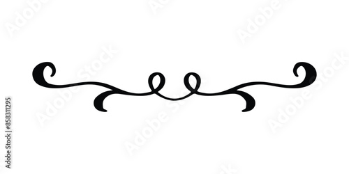 Vintage decorative element. Hand drawn vector illustration for design and decoration. Vintage dividers, frames, swashes and flourishes.