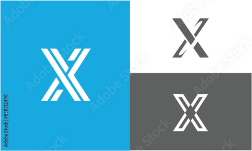 X Logo Design And X monogram initials letter logo concept. X icon design, EPS10. photo