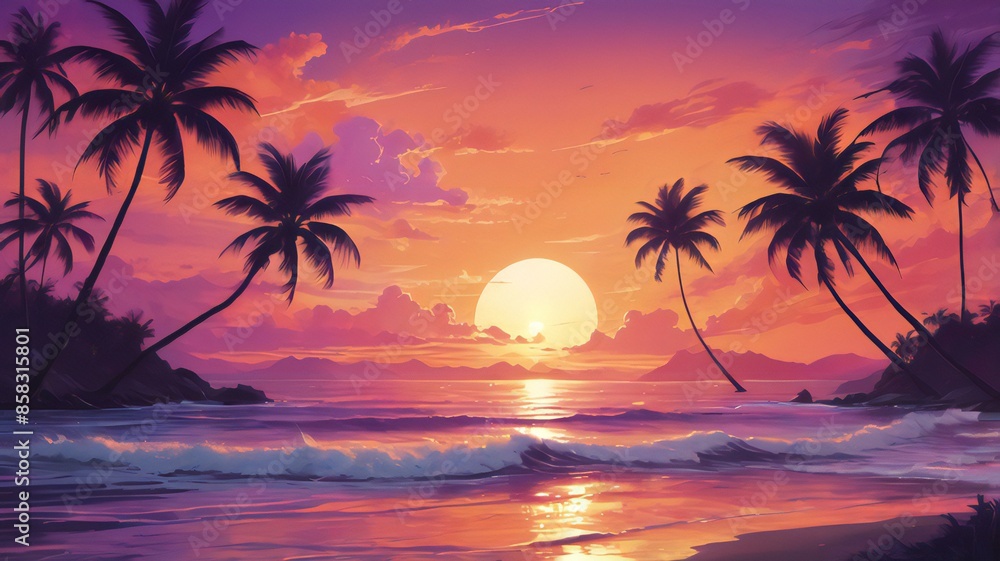 sunset on the beach sunset on the beach
