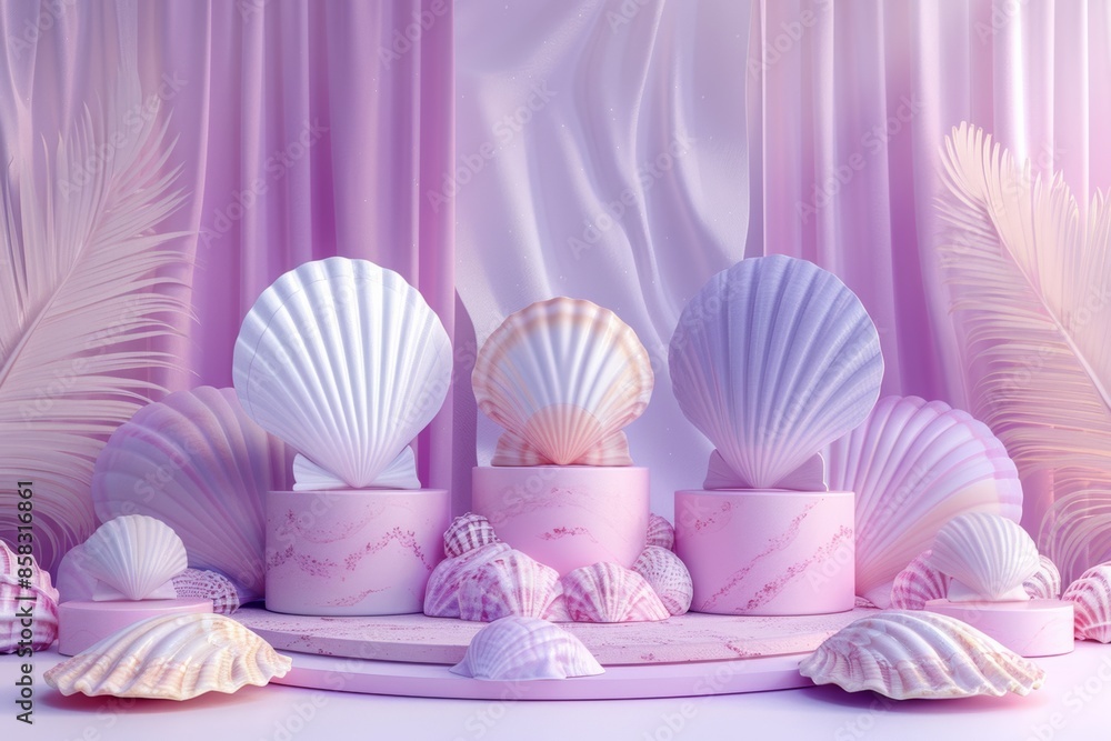Seashell Symphony in Pastel Hues