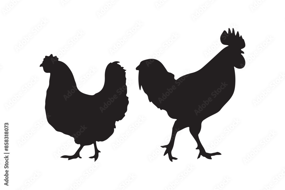 chicken and striking cartoon vector Art & Illustration chicken and striking cartoon vector Art & Illustration