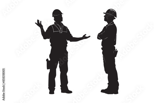  engineer-man vector illustration silhouette