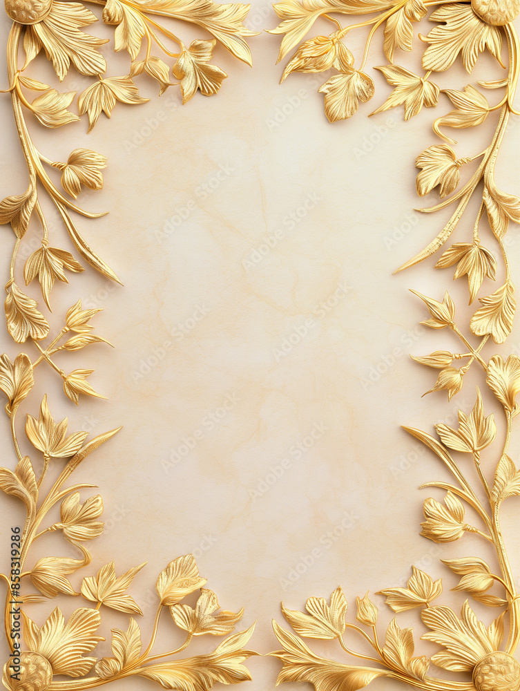 frame for invitation: metallic golden border frame for invitation: metallic golden border