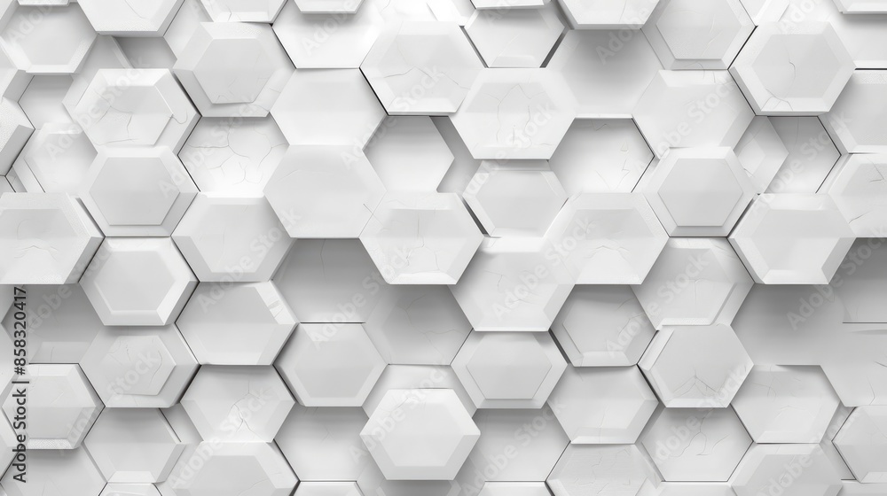 Seamless hexagonal pattern in white, offering a clean and modern backdrop for your projects. Seamless hexagonal pattern in white, offering a clean and modern backdrop for your projects.