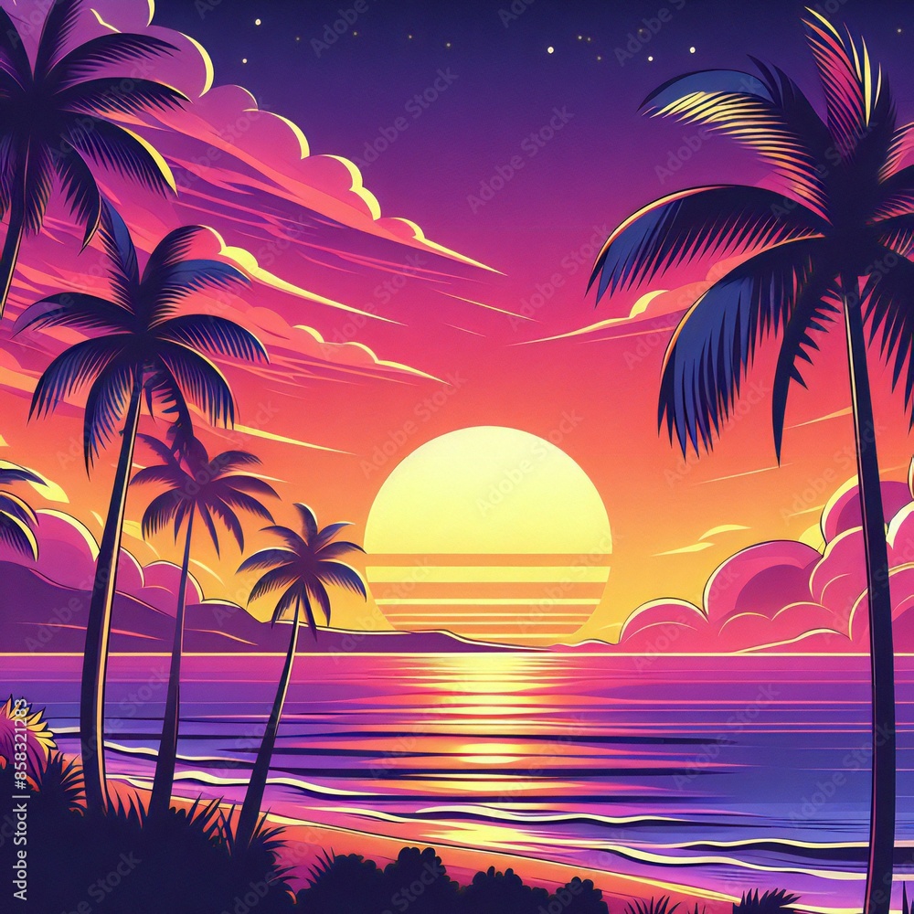 Fototapeta premium sunset on the beach