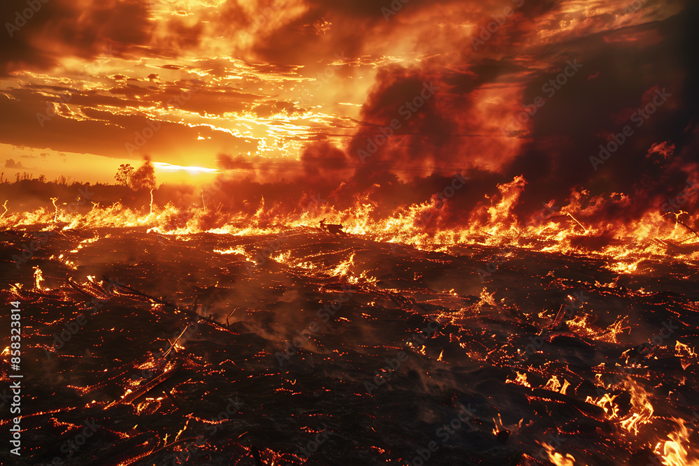 Wildfires consume vast landscapes, fueled by dry conditions and strong winds, leaving trails of destruction in their wake. Wildfires consume vast landscapes, fueled by dry conditions and strong winds, leaving trails of destruction in their wake.