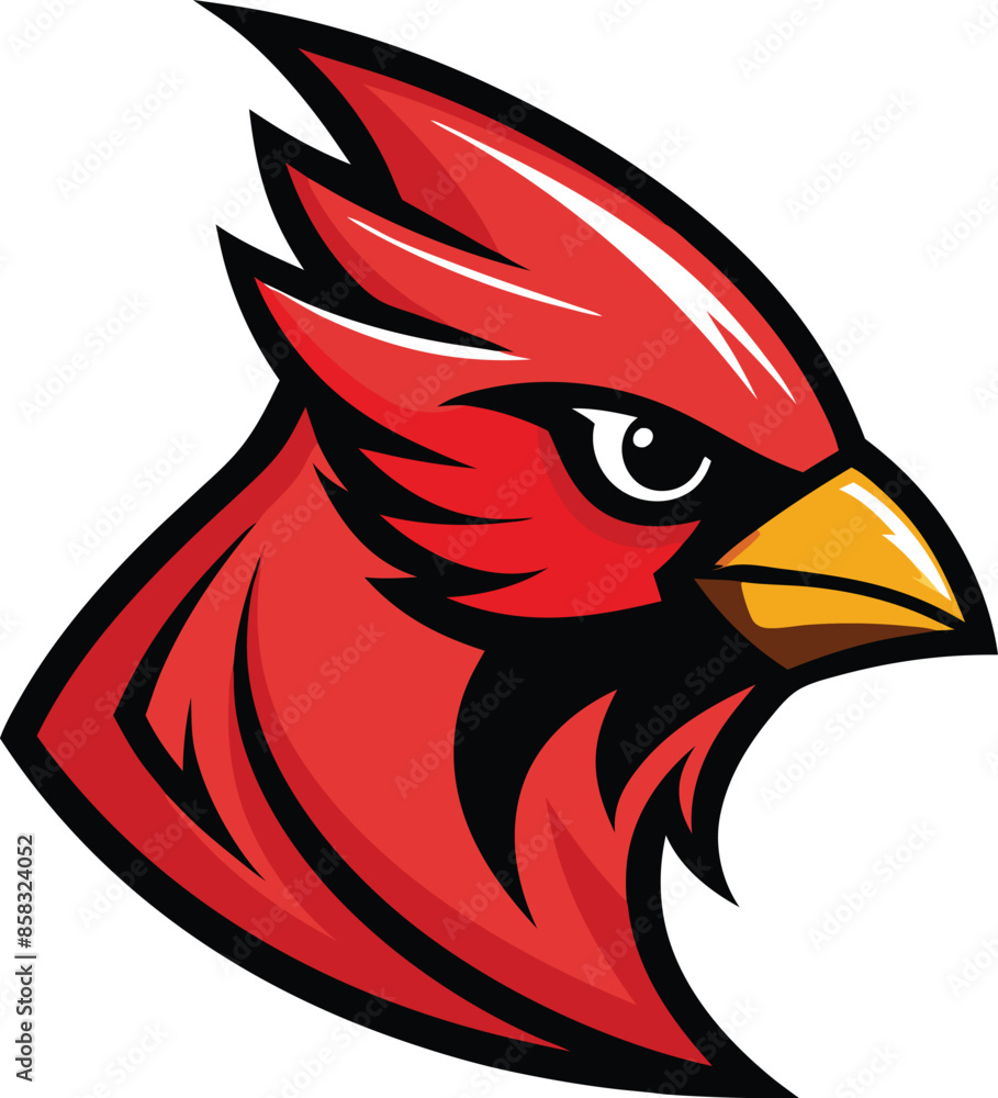Obraz premium Cardinal high detail vector logo icon