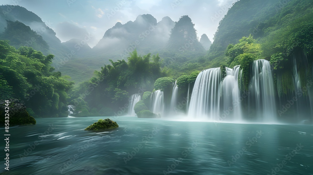 Fototapeta premium Beautiful Waterfall in Guizhou