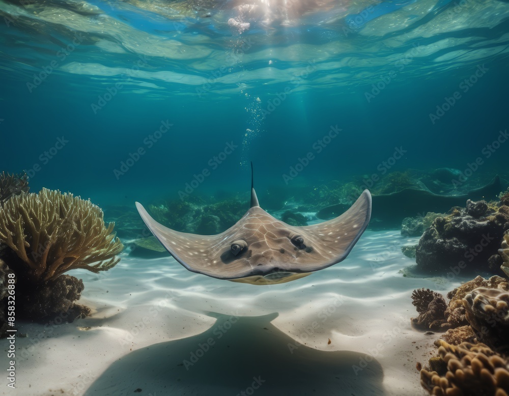 Fototapeta premium Stingray in the Ocean