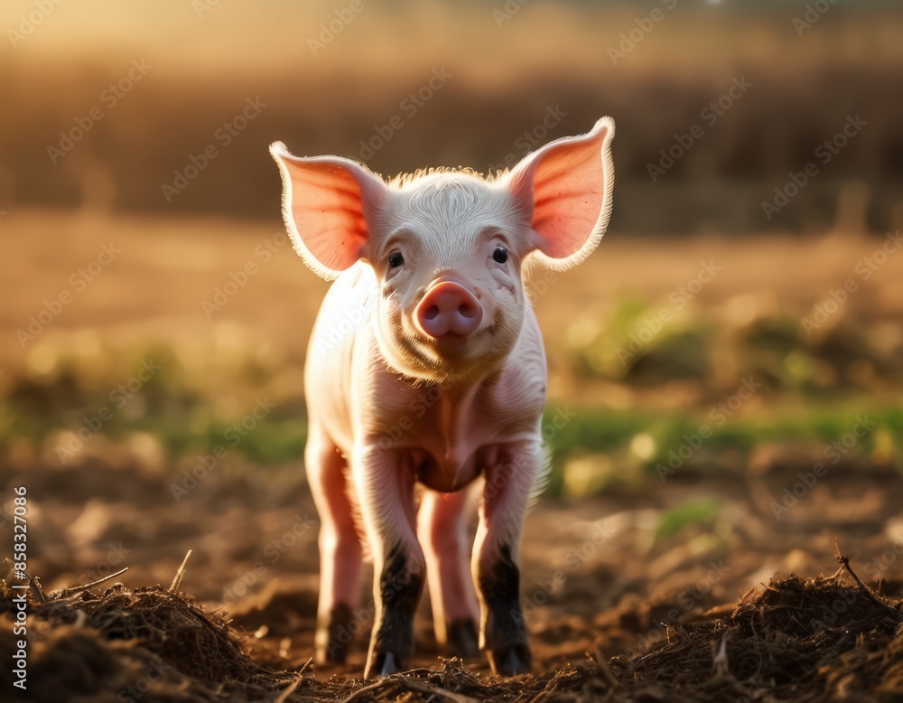 Adorable Piglet Smiling at the Camera Adorable Piglet Smiling at the Camera