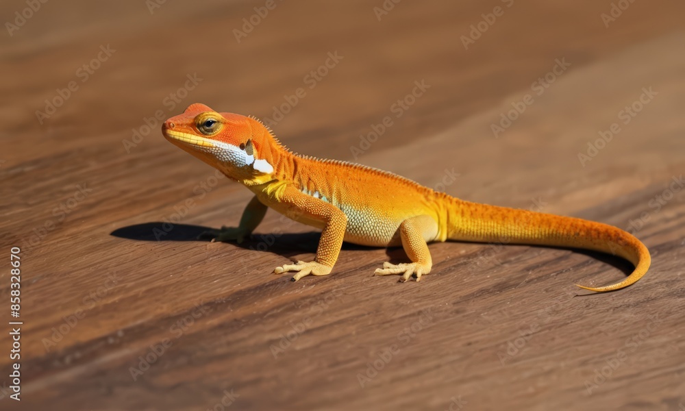 Obraz premium An Orange Lizard on a Table