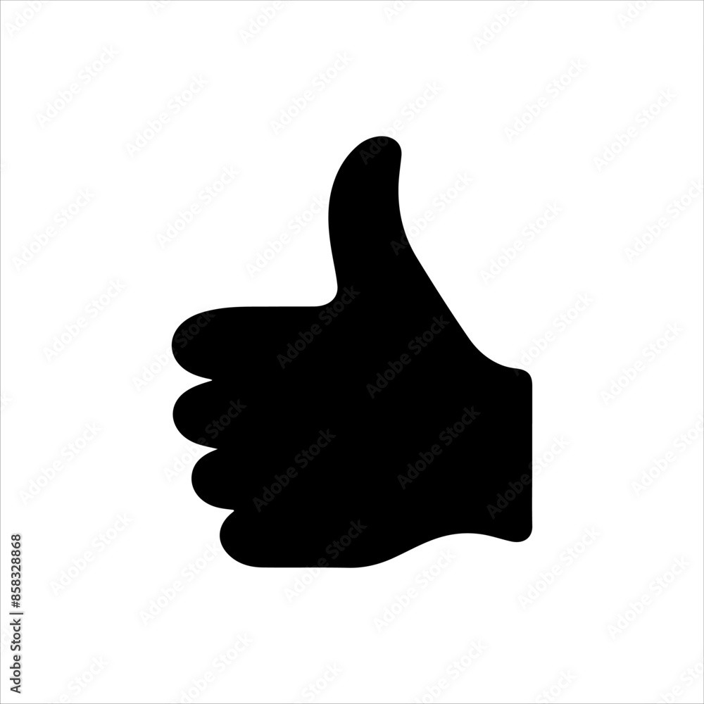 Like hand silhouette isolated on white background. Like hand icon illustration design. Like hand silhouette isolated on white background. Like hand icon illustration design.