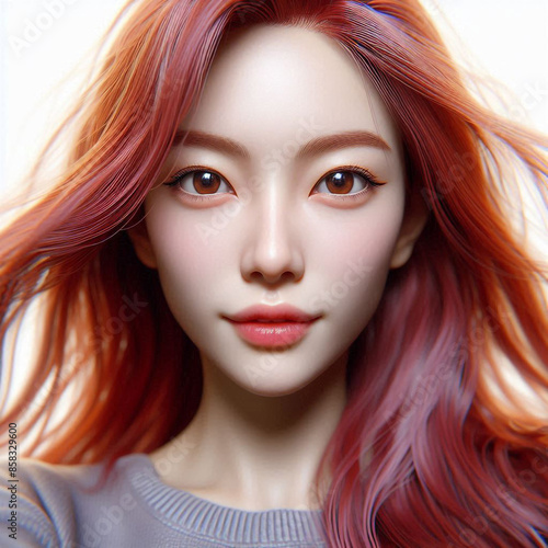 Generative AI detailed realistic portrait of a beauty girl woman © Lucas