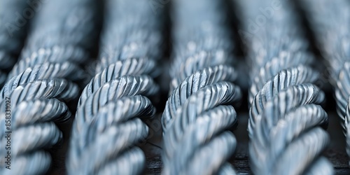 Applications of wire ropes in cranes, lifting, rigging, mooring, and automobile industries. Concept Cranes, Lifting, Rigging, Mooring, Automobile Industries