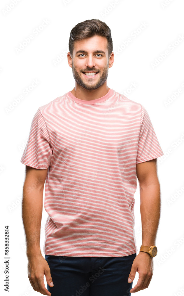 Young handsome man over isolated background with a happy and cool smile on face. Lucky person. Young handsome man over isolated background with a happy and cool smile on face. Lucky person.